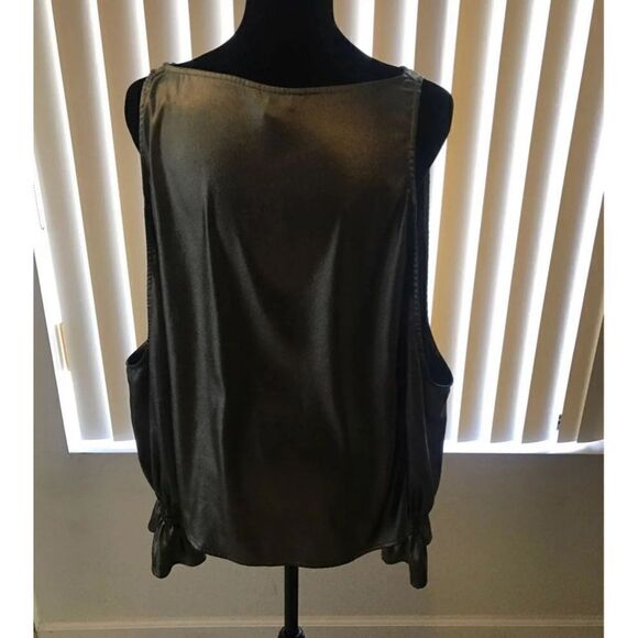 Express Gold Metallic Open Shoulder Long Sleeve Top Sz M - Picture 4 of 4